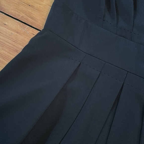 Calvin Klein vintage style black full skirt dress. Pleating, vintage, classic - Picture 4 of 6